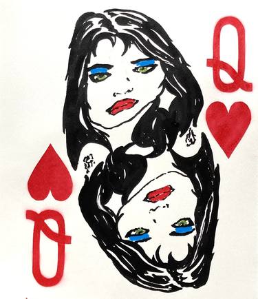 Axl Rose Rocket Queen Tattoo / Queen of Hearts (Royal Flush) thumb