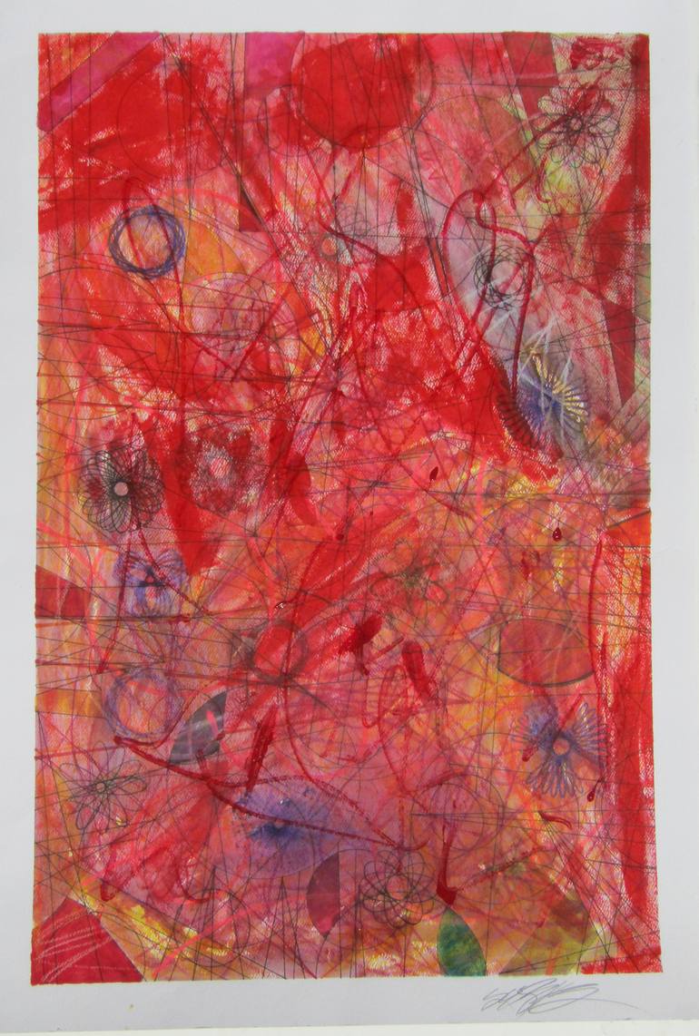 Original Abstract Expressionism Abstract Drawing by James Steinmetz