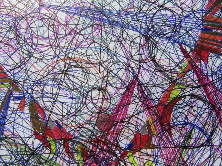 Original Abstract Drawing by James Steinmetz