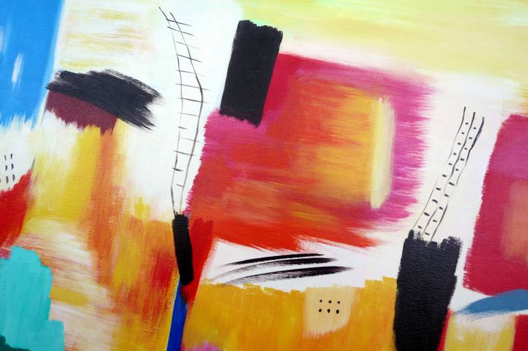 Original Abstract Expressionism Fantasy Painting by Concha Flores Vay