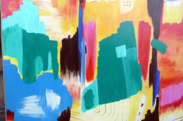 Original Abstract Expressionism Fantasy Painting by Concha Flores Vay