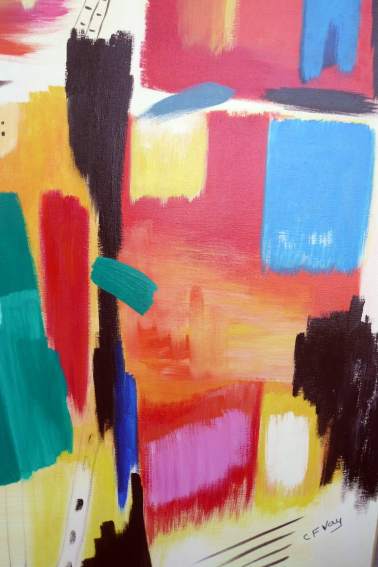 Original Abstract Expressionism Fantasy Painting by Concha Flores Vay