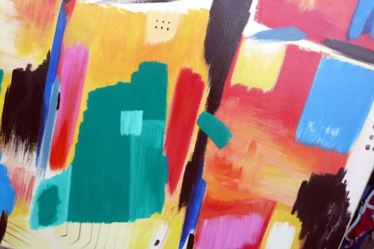 Original Abstract Expressionism Fantasy Painting by Concha Flores Vay