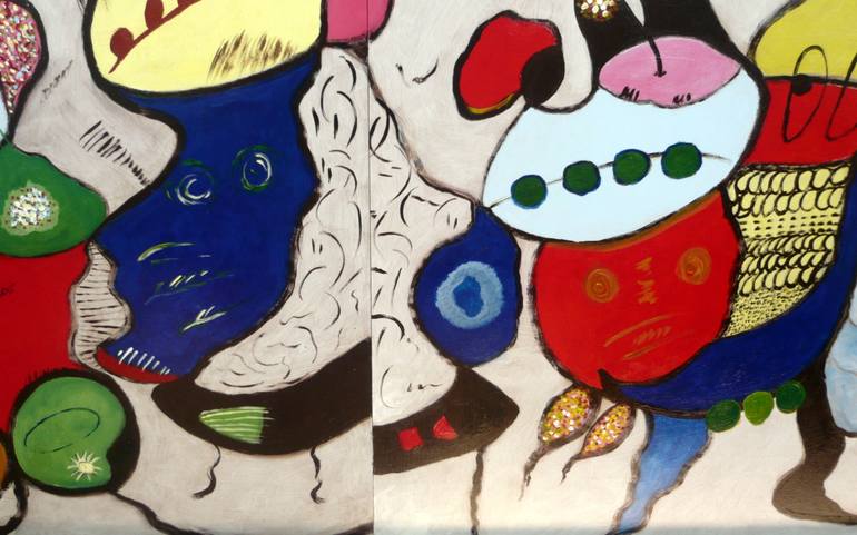 Original Abstract Expressionism Abstract Painting by Concha Flores Vay