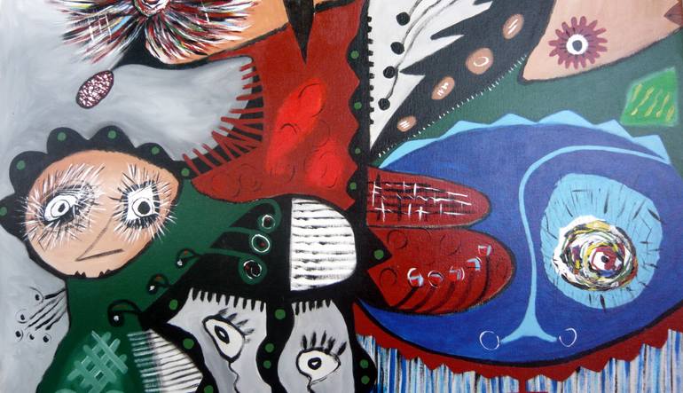 Original Abstract Expressionism Abstract Painting by Concha Flores Vay