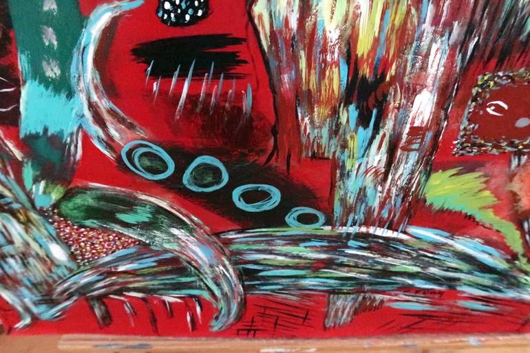 Original Abstract Expressionism Abstract Painting by Concha Flores Vay