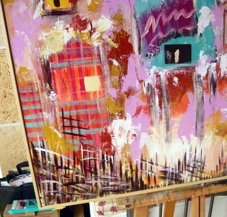 Original Abstract Expressionism Fantasy Painting by Concha Flores Vay