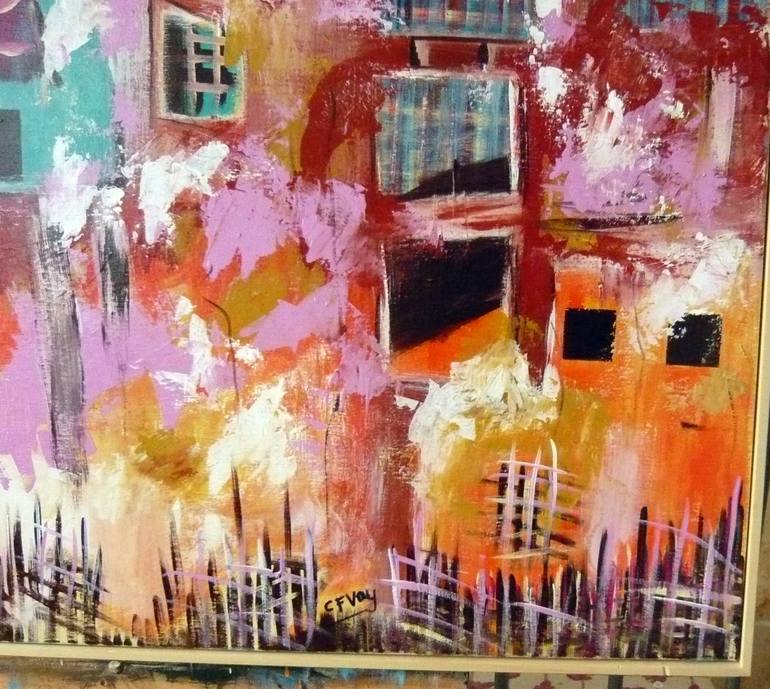 Original Abstract Expressionism Fantasy Painting by Concha Flores Vay
