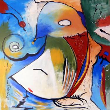 Original Abstract Expressionism Fantasy Paintings by Concha Flores Vay