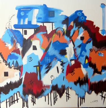 Print of Abstract Expressionism Places Paintings by Concha Flores Vay