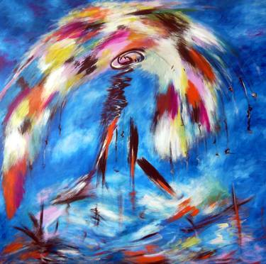 Original Abstract Expressionism Fantasy Paintings by Concha Flores Vay