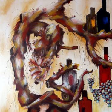 Original Abstract Expressionism Food & Drink Paintings by Concha Flores Vay