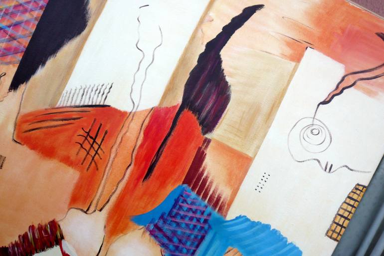 Original Abstract Expressionism Fantasy Painting by Concha Flores Vay