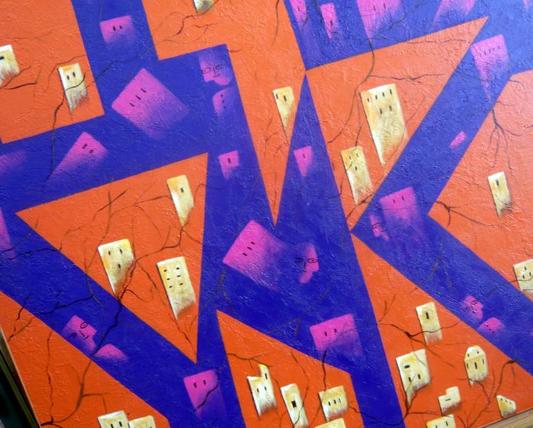 Original Abstract Expressionism Outer Space Painting by Concha Flores Vay