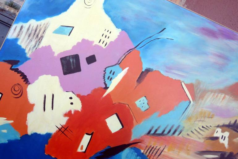 Original Abstract Expressionism Fantasy Painting by Concha Flores Vay