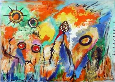 Print of Abstract Expressionism People Paintings by Concha Flores Vay