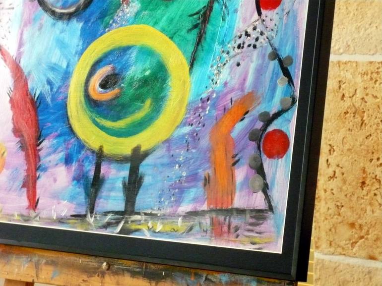 Original Abstract Expressionism Fantasy Painting by Concha Flores Vay