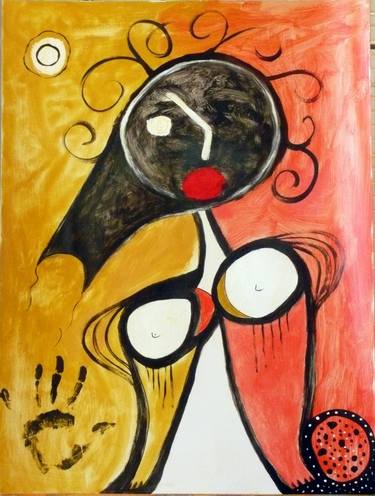 Original Abstract Expressionism People Paintings by Concha Flores Vay