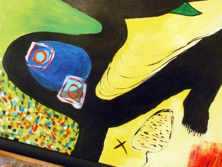 Original Abstract Expressionism Fantasy Painting by Concha Flores Vay