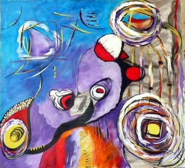 Original Abstract Expressionism Fantasy Paintings by Concha Flores Vay