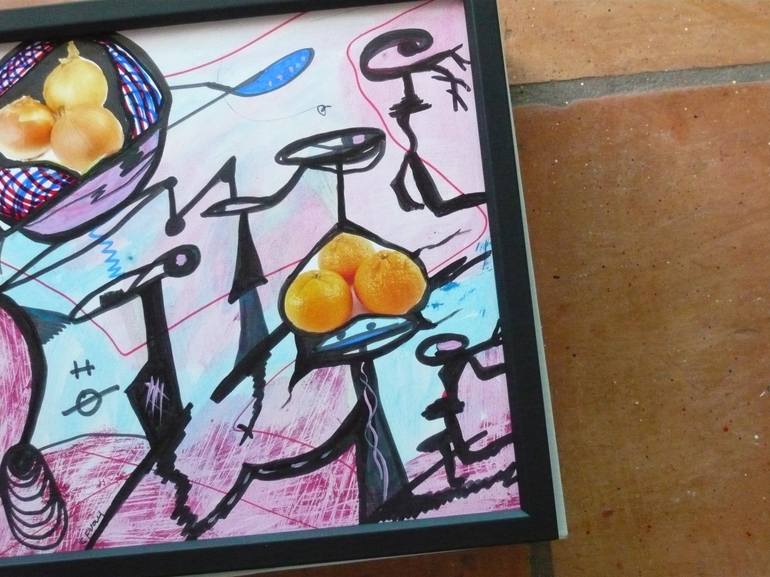 Original Abstract Expressionism Still Life Painting by Concha Flores Vay