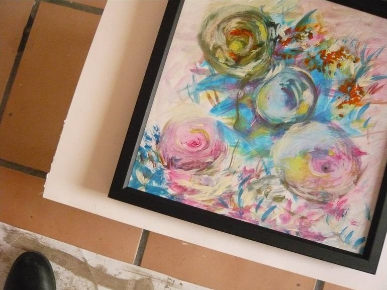 Original Impressionism Floral Painting by Concha Flores Vay