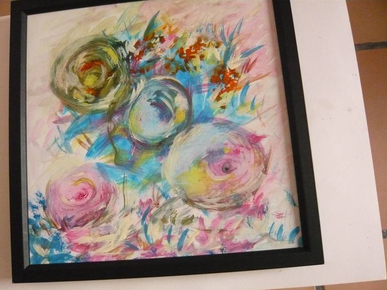 Original Impressionism Floral Painting by Concha Flores Vay