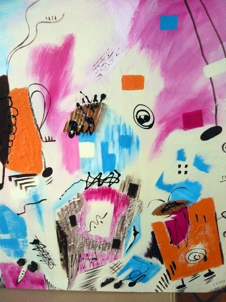 Original Abstract Expressionism Abstract Collage by Concha Flores Vay