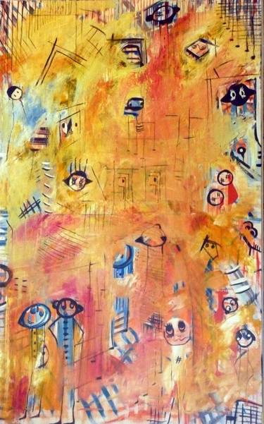 Original Abstract Expressionism Fantasy Paintings by Concha Flores Vay