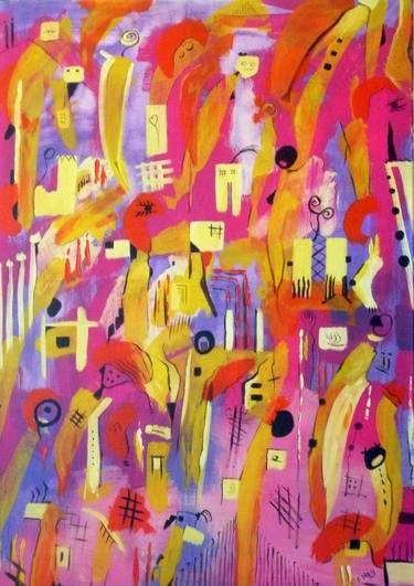 Original Abstract Expressionism Abstract Paintings by Concha Flores Vay