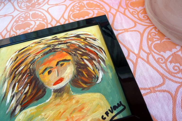 Original Abstract Expressionism Abstract Painting by Concha Flores Vay
