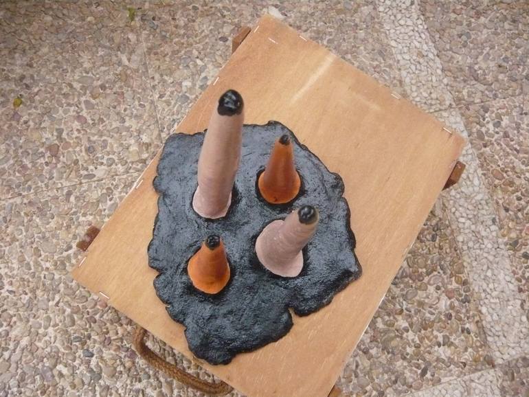 Original Pop Art Abstract Sculpture by Concha Flores Vay