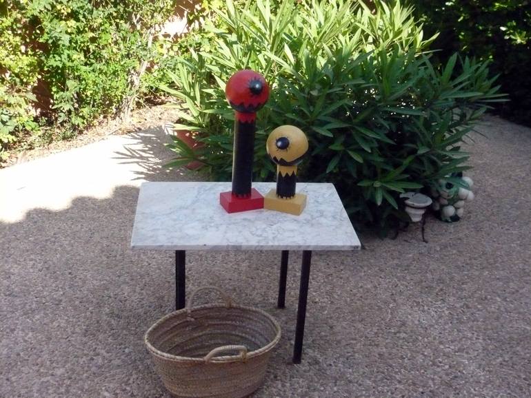 Original Abstract People Sculpture by Concha Flores Vay