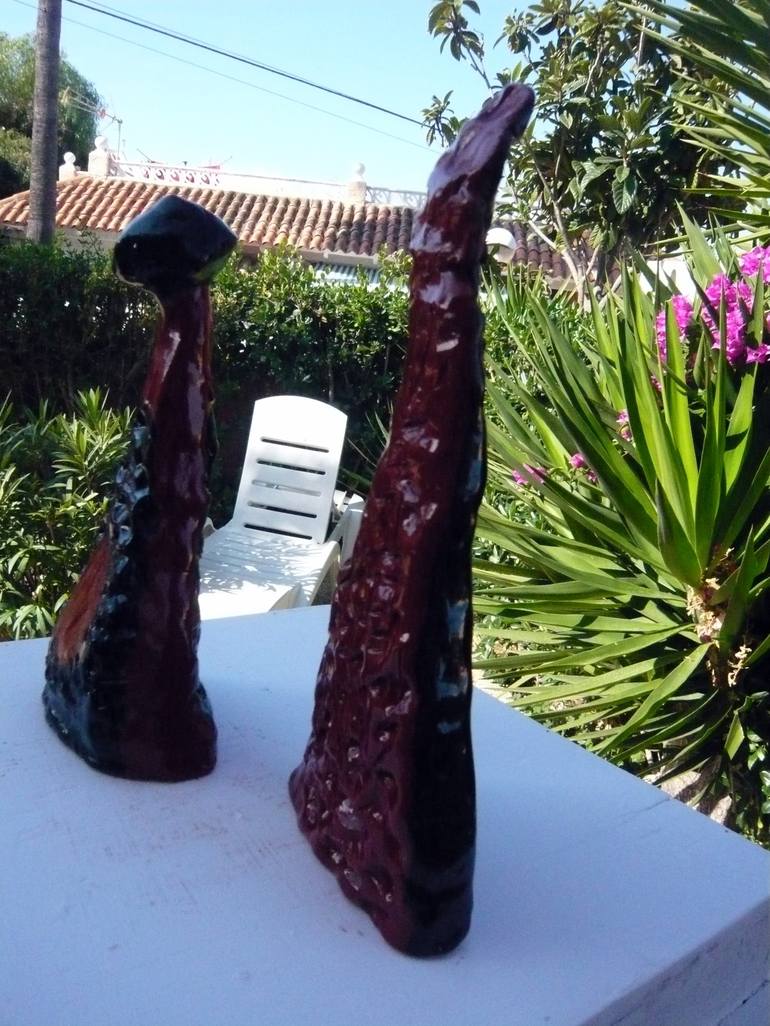 Original Abstract Expressionism Children Sculpture by Concha Flores Vay