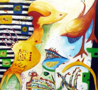 Original Abstract Expressionism Animal Paintings by Concha Flores Vay