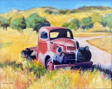 Original Impressionism Automobile Paintings by Linda Maki
