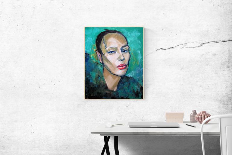 Original Abstract Expressionism Women Painting by Jemal Gugunava