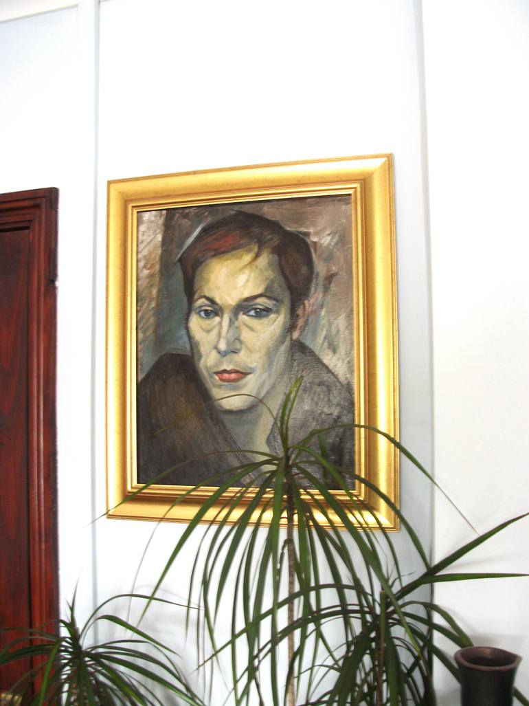 Original Abstract Expressionism Men Painting by Jemal Gugunava