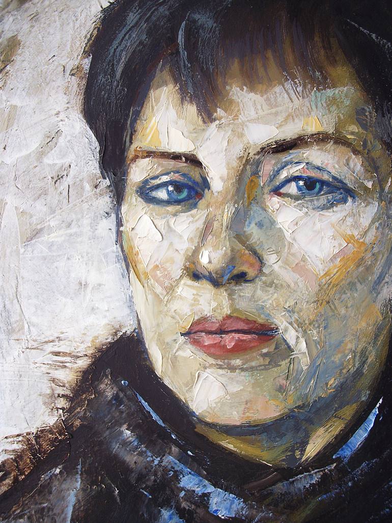 Original Expressionism Women Painting by Jemal Gugunava