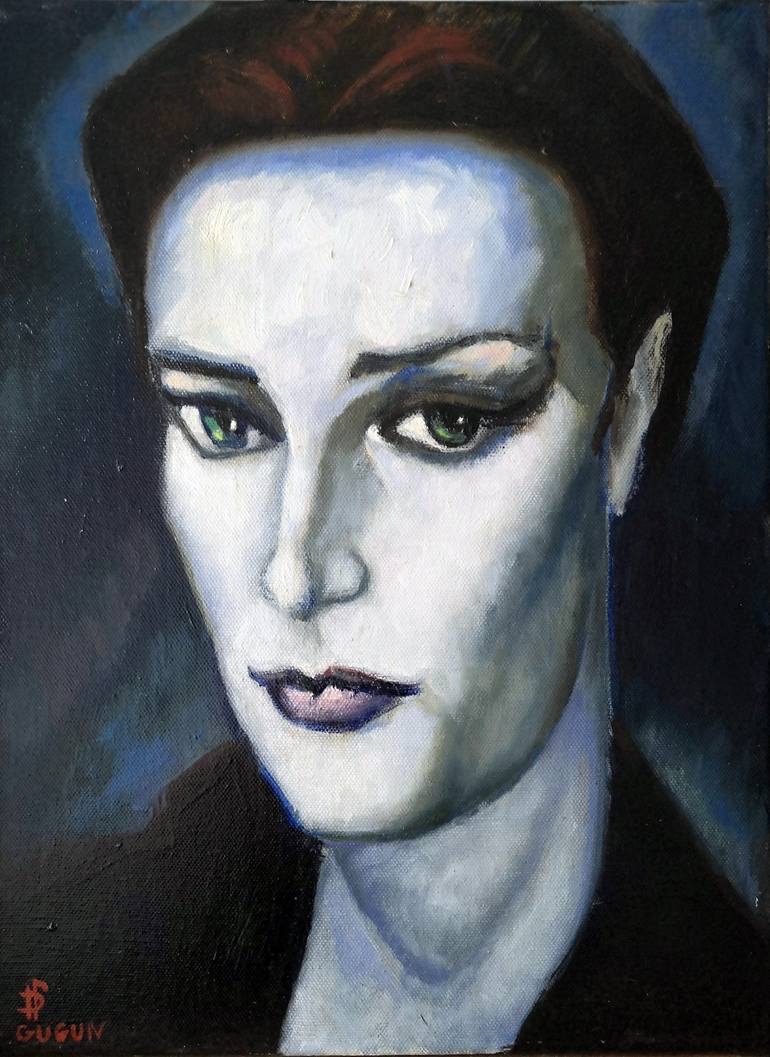 Original Expressionism Women Painting by Jemal Gugunava