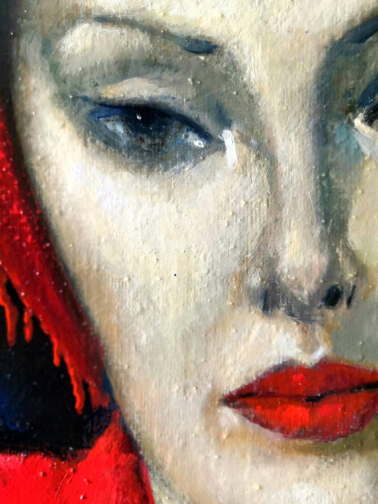 Original Expressionism Women Painting by Jemal Gugunava