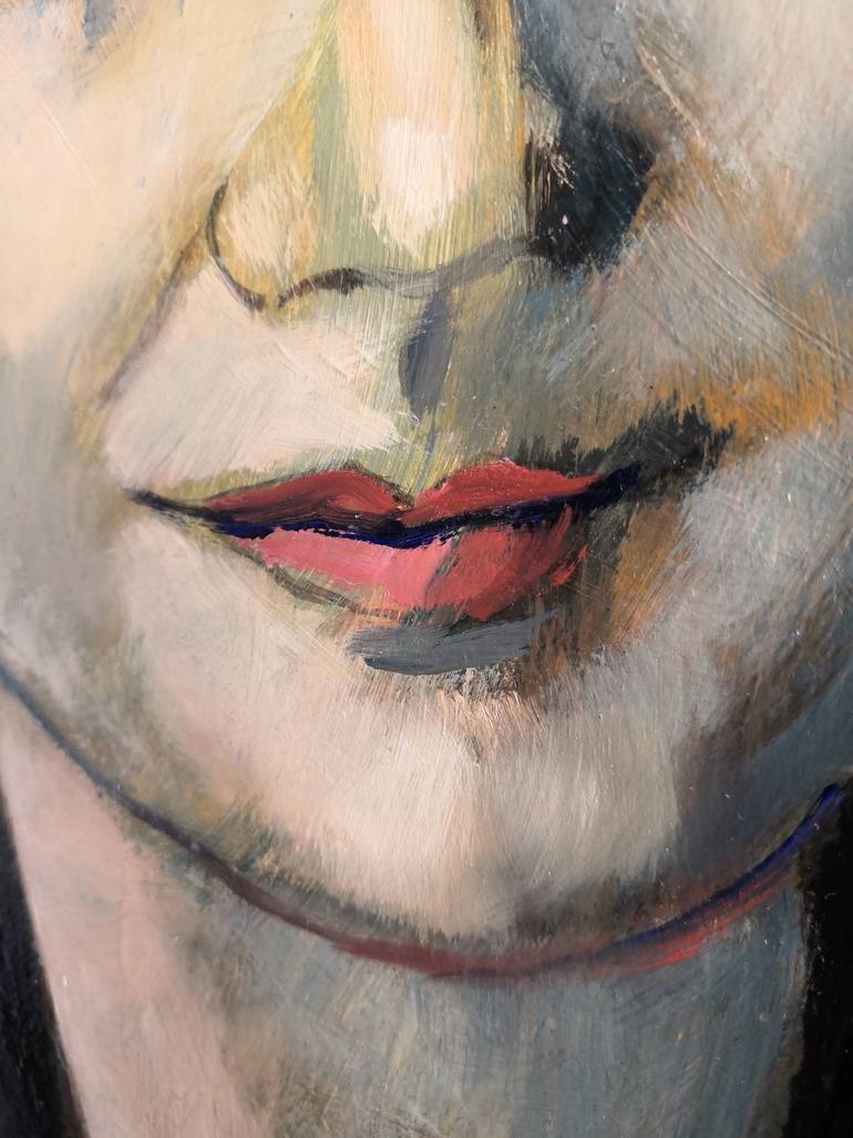 Original Expressionism Women Painting by Jemal Gugunava