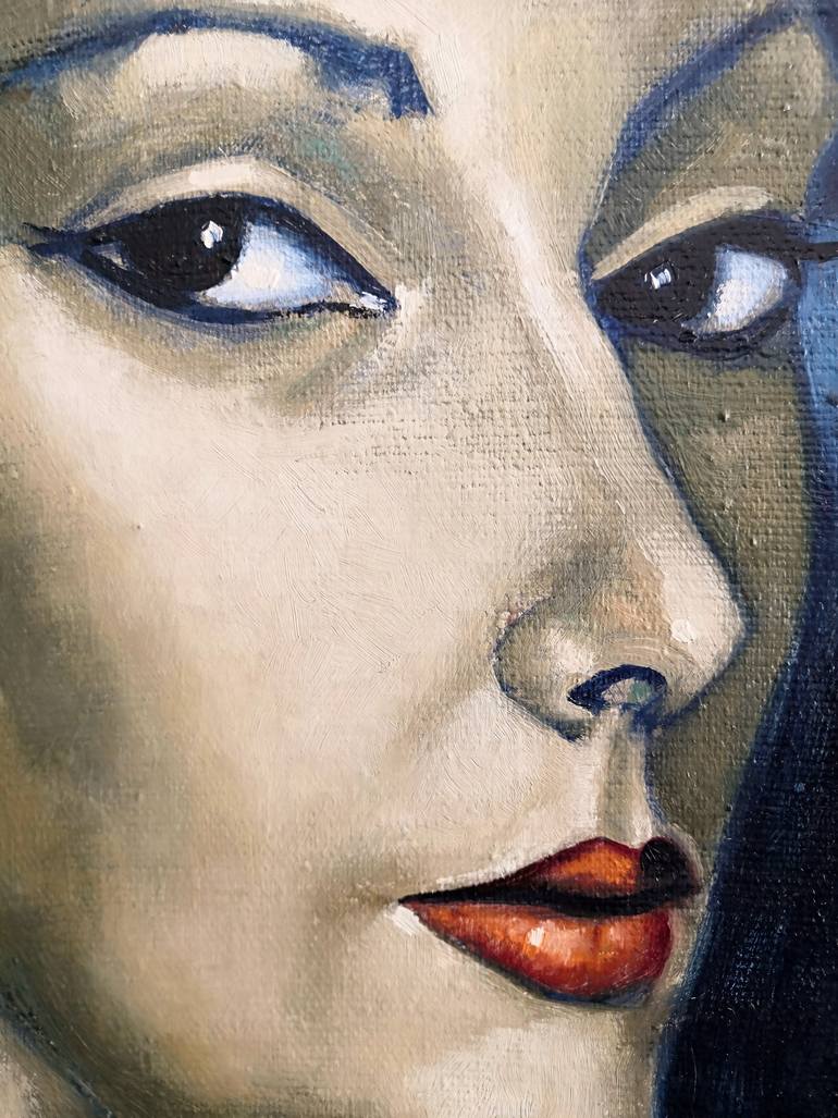 Original Expressionism People Painting by Jemal Gugunava