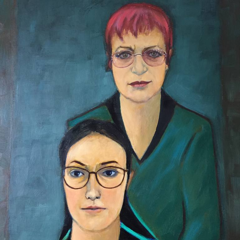 Original Expressionism People Painting by Jemal Gugunava