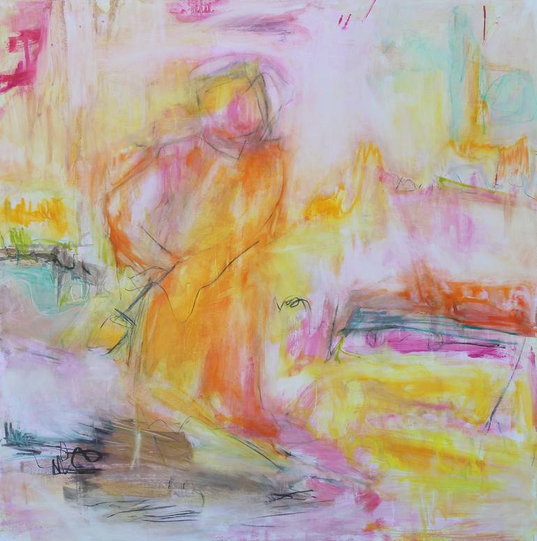 Monk In The Garden Painting by Trixie Pitts | Saatchi Art