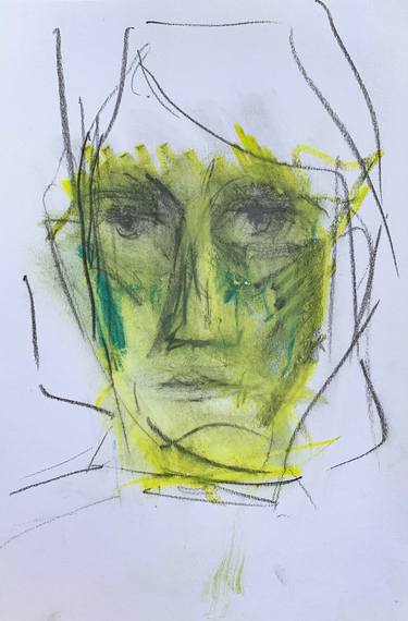 Original Expressionism Portrait Drawings by Trixie Pitts