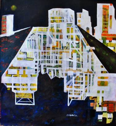 Print of Abstract Architecture Paintings by Coenca Rami