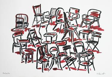 Original Abstract Expressionism Still Life Drawings by Ralf Schmidt