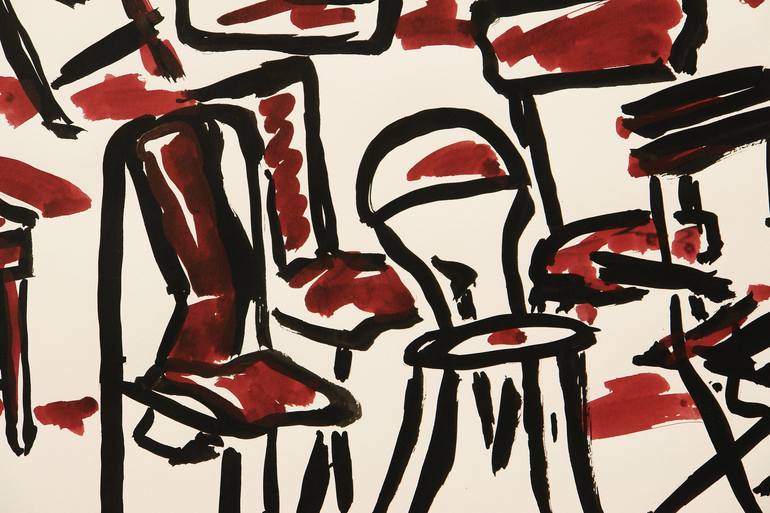 Original Abstract Expressionism Still Life Drawing by Ralf Schmidt