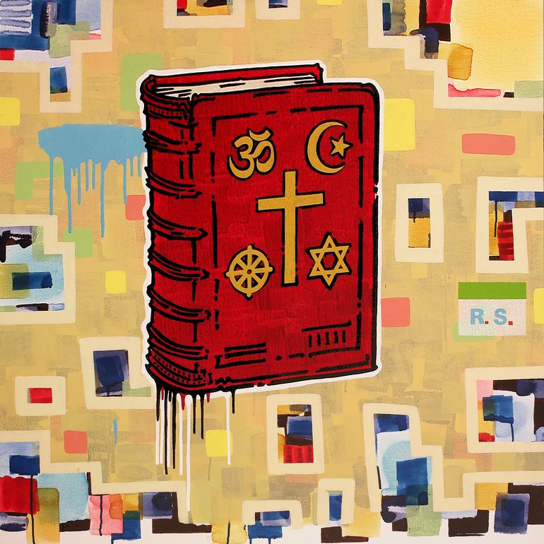 World religions Painting by Ralf Schmidt | Saatchi Art